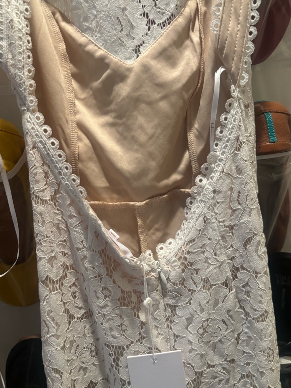 Lulus Love Everlasting floral white Lace Sleeveless wedding Dress xs - Picture 2 of 8